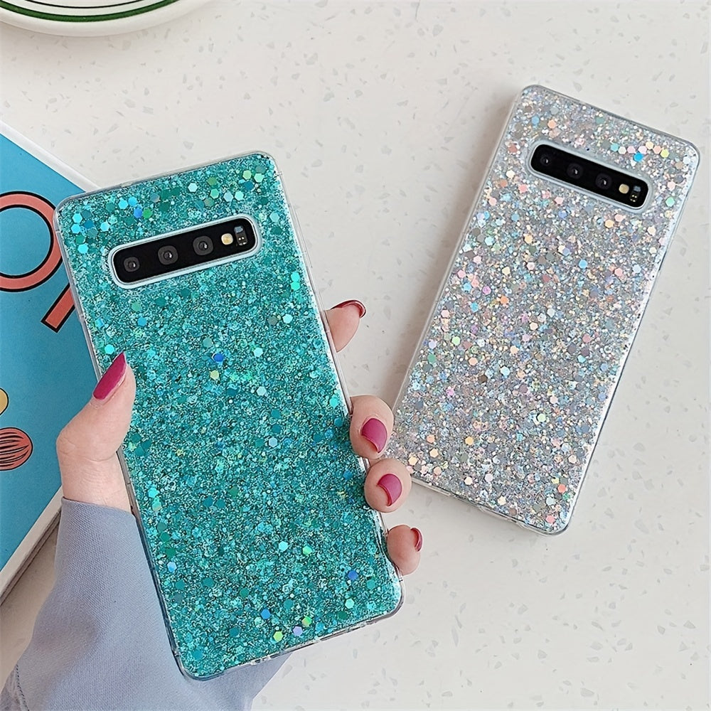 Colorful Glitter Sequined TPU Phone Case for Samsung Galaxy S10 S10 Plus Shockproof Drop Protection