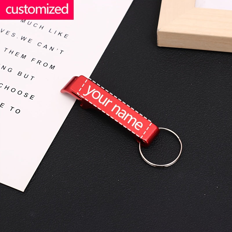 Personalized Beer Bottle Opener Keychain Alloy Logo Gift for Beer Lovers
