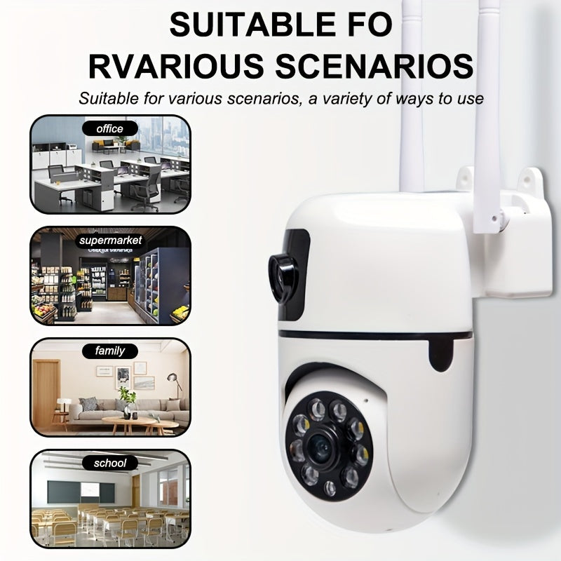 Wireless 355° HD Home Security Camera with 720p Video Wi-Fi Remote Monitoring