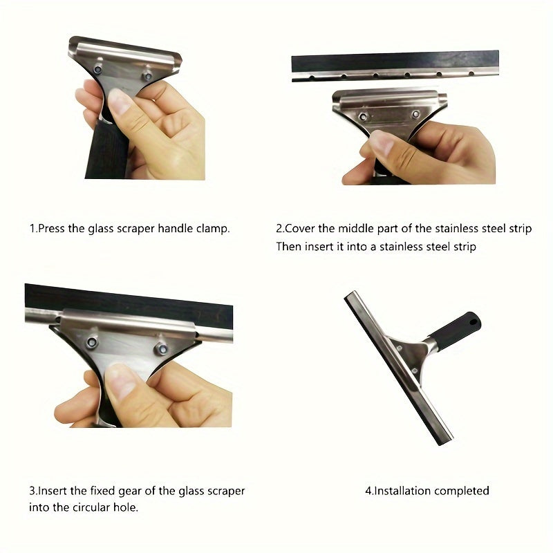 Qo'lga olinadigan dush squeegee - Uy tozalash uchun ko'p maqsadli shisha tozalagich - Dush eshiklari, derazalar va avtomobillar uchun - Suvni olib tashlaydi va yuzalarni porloq toza qiladi - Uy va avtomobil uchun mukammal.
