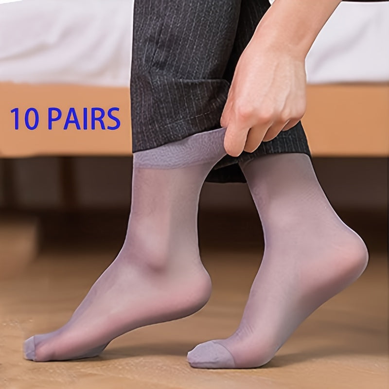 10 juft erkaklar uchun ingichka yozgi o'rta bo'yli paypoqlar, terga chidamli va hidga chidamli, nafas oladigan va terni so'radigan, mustahkam rangli, tirqishmaydigan qisqa paypoqlar.