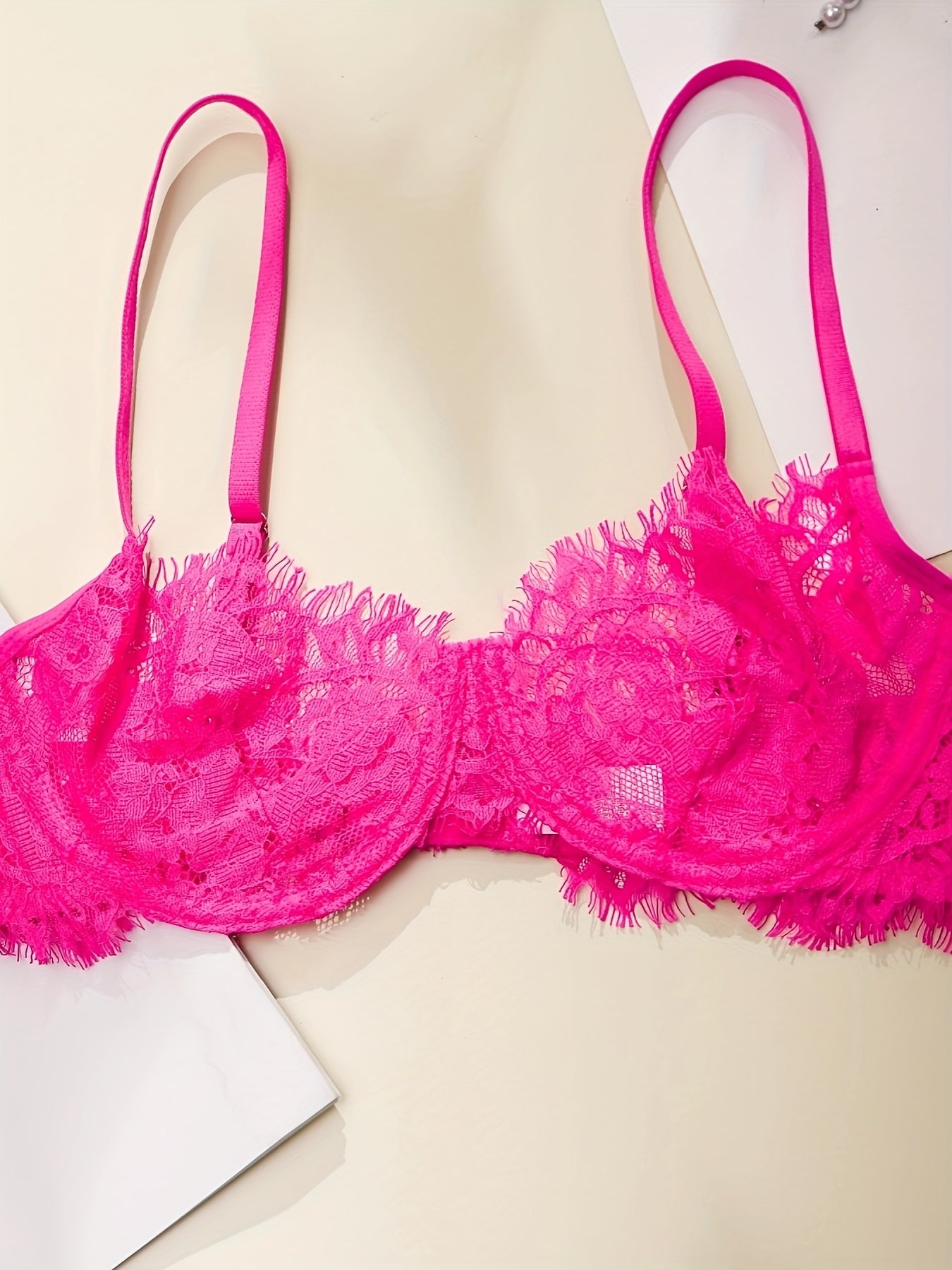 Lingerie Set with Lace and Straps for Women