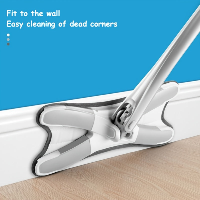 6-Pack Butterfly-Shaped Wet Dry Mops with 360° Rotation and Fiber Pads