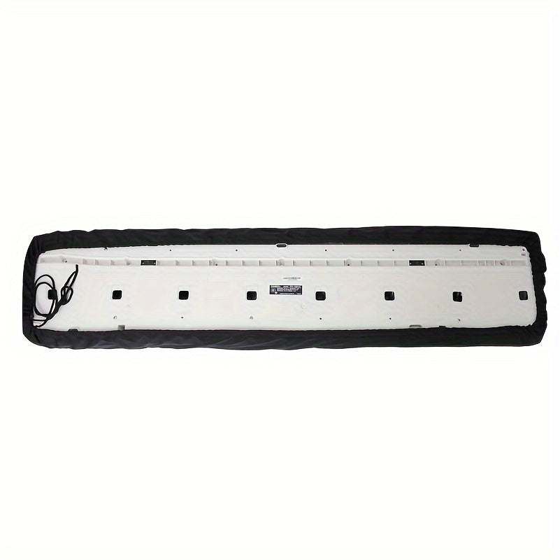 Funda de polvo para piano eléctrico negra para 61 y 88 teclas con cordón de cierre