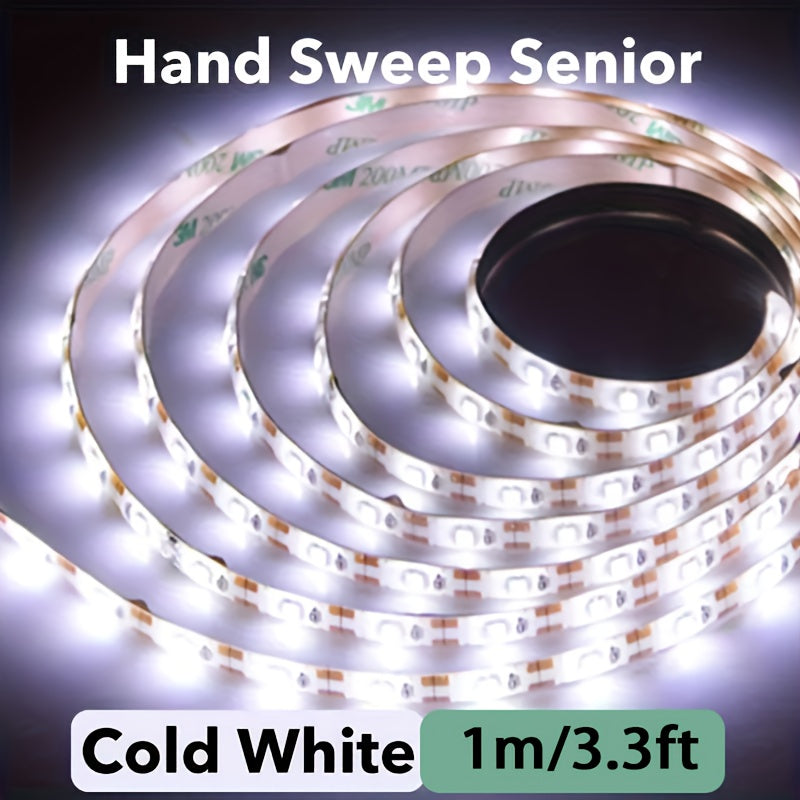 USB-Powered LED Strip Lights with Motion Activation for Indoor Decoration Cabinets Closets TV