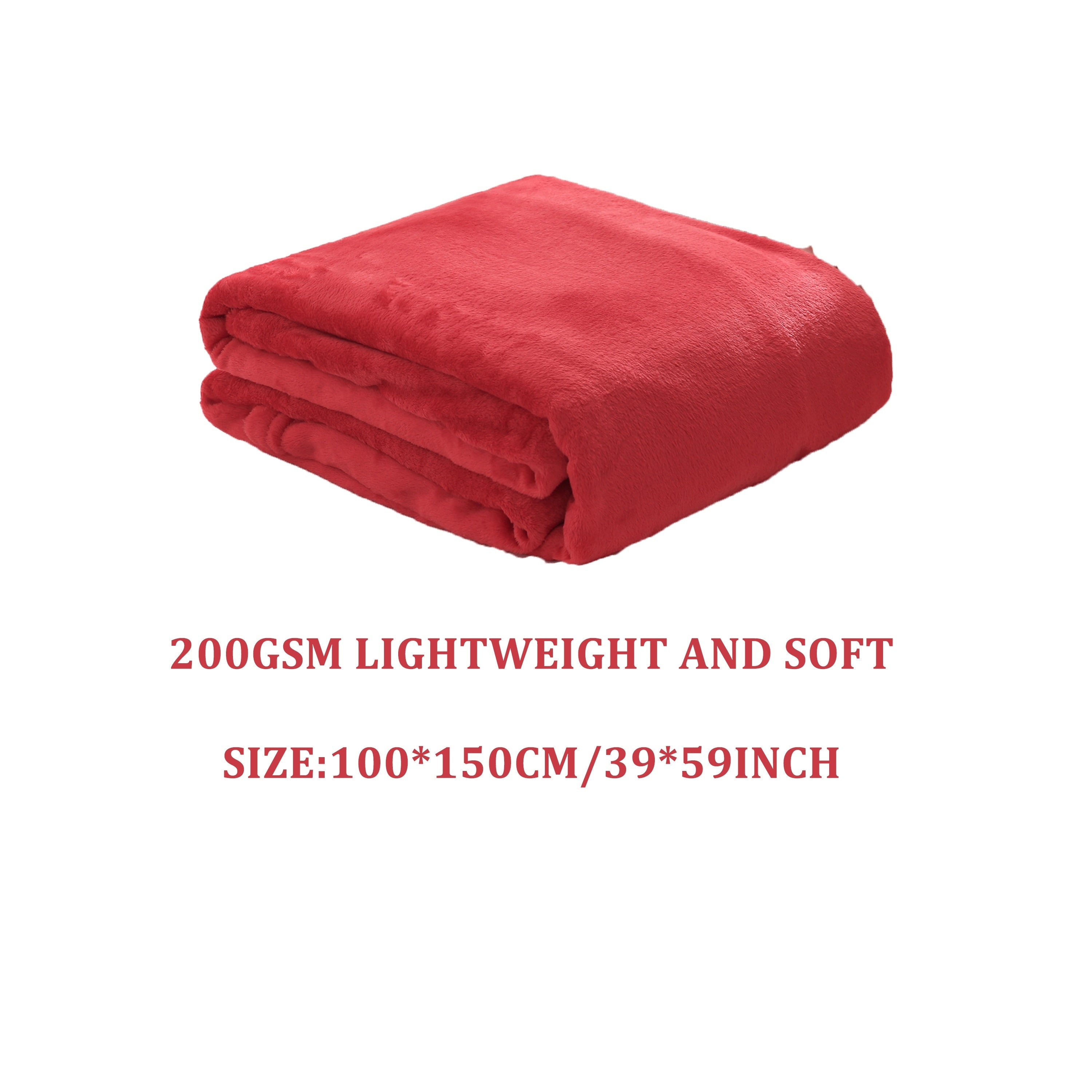 Solid Flannel Blanket 200G Single Piece