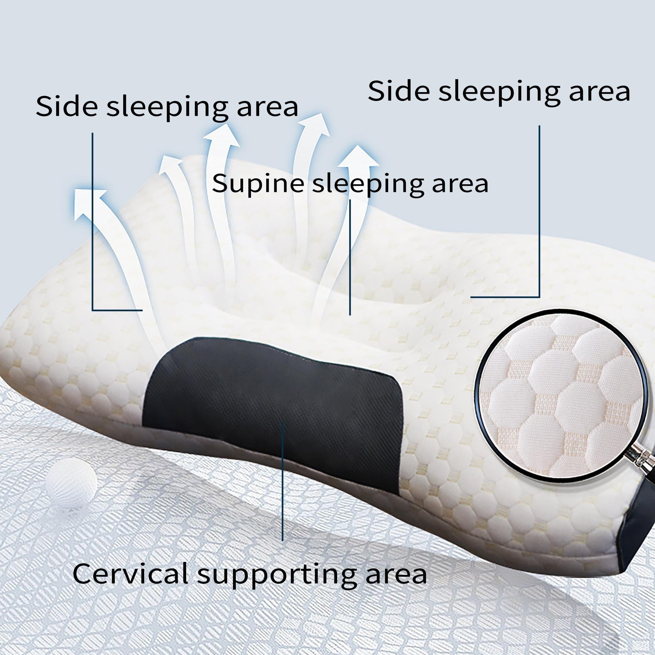 Sleep Support Pillow for All Seasons Breathable Soft Comfortable for Side and Back Sleep