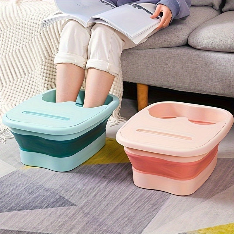 Portable Foldable Foot Spa Bath with Lid Non-Electric Odorless