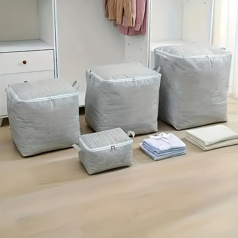 Большая складная сумка для хранения с молнией для одежды, одеял, игрушек, моющийся текстиль