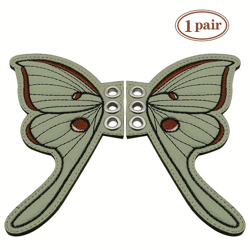 Women's Mint Green Butterfly Shoe Boot Wings Accessories for Footwear Decoration