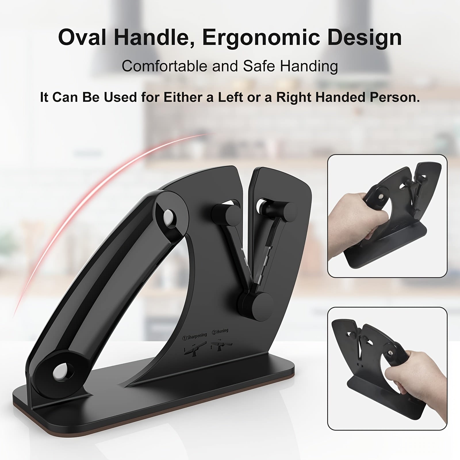 Премиум точилка для ножей с эргономичной ручкой - восстанавливайте тупые стальные лезвия с помощью вольфрамового карбида!