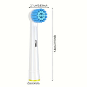 Replacement Electric Toothbrush Heads Pack of 16 for Sensitive and Precise Cleaning