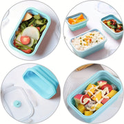 Foldable Silicone Food Storage Containers Set 3 Pack BPA Free Microwave Dishwasher Freezer