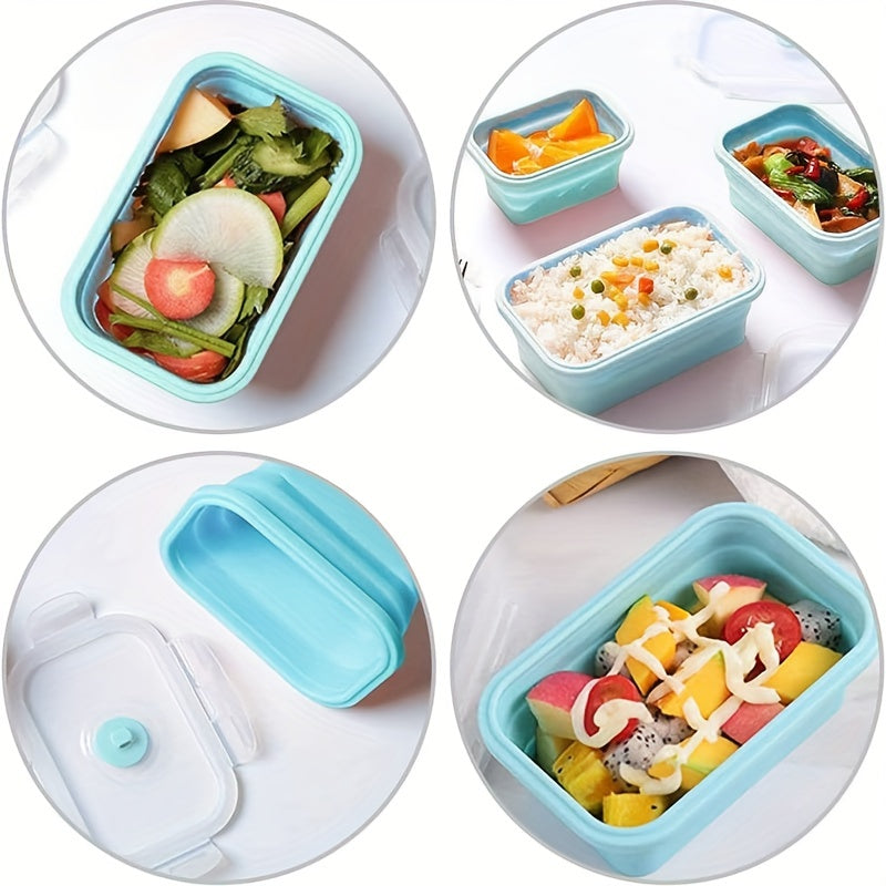 Foldable Silicone Food Storage Containers Set 3 Pack BPA Free Microwave Dishwasher Freezer