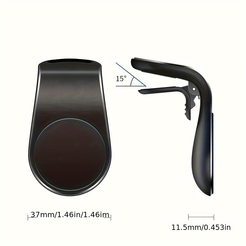 Magnetic Car Mount Aluminum Alloy L-Shape Vent Holder for Smartphone