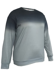 Women's Gradient Color 3D Print Pullover Sweatshirt Long Sleeve Casual Top