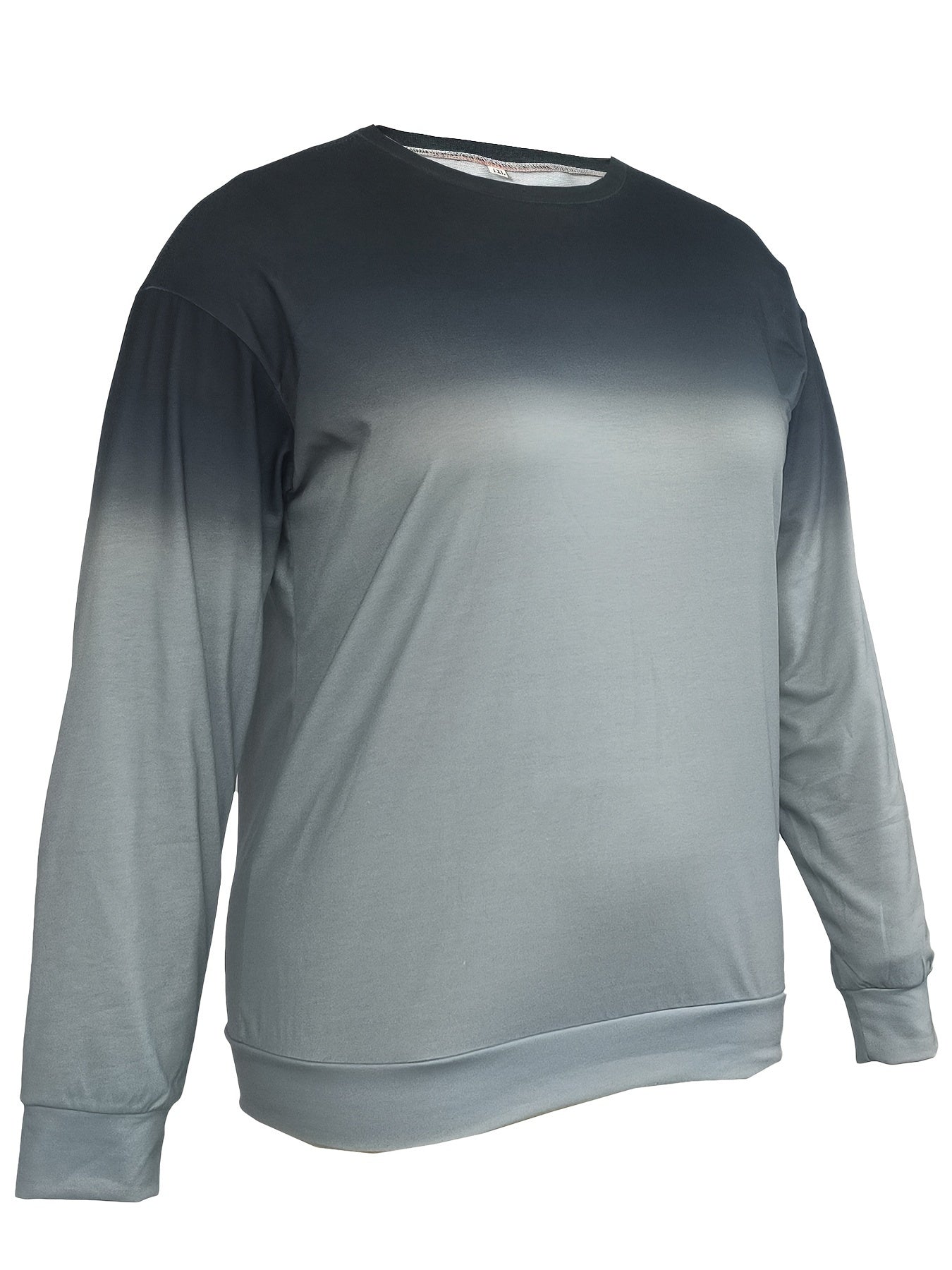 Women's Gradient Color 3D Print Pullover Sweatshirt Long Sleeve Casual Top