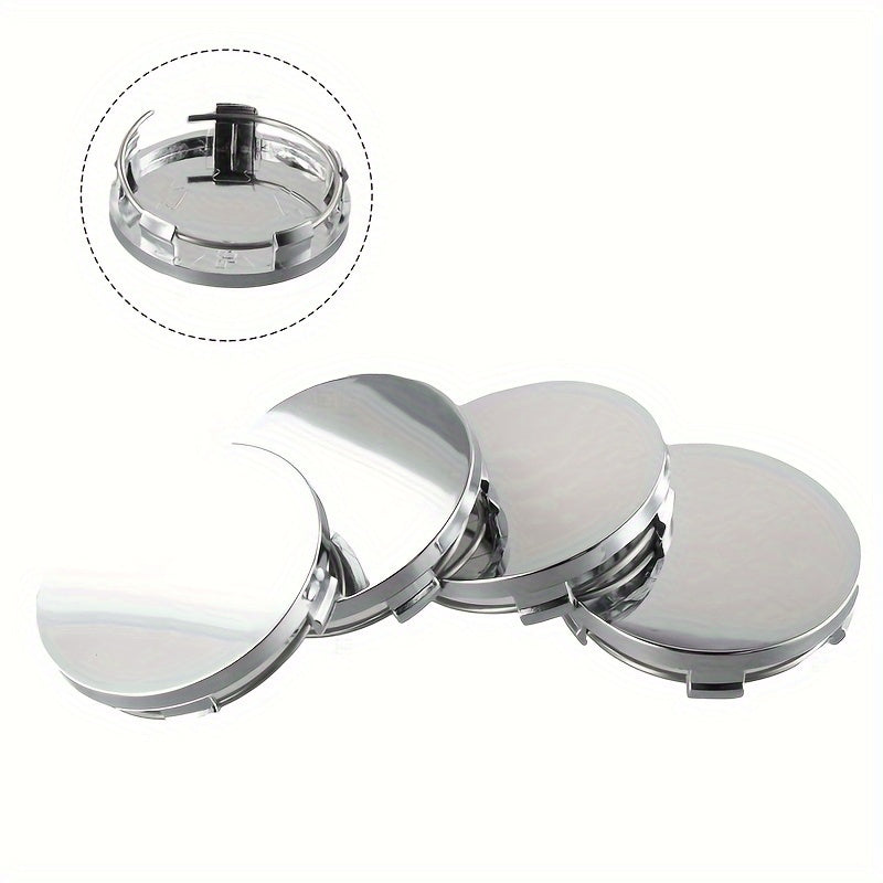 4 dona 60mm avtomobil g'ildirak markaz hub qopqog'i belgilari uchun universal transport vositalari uchun