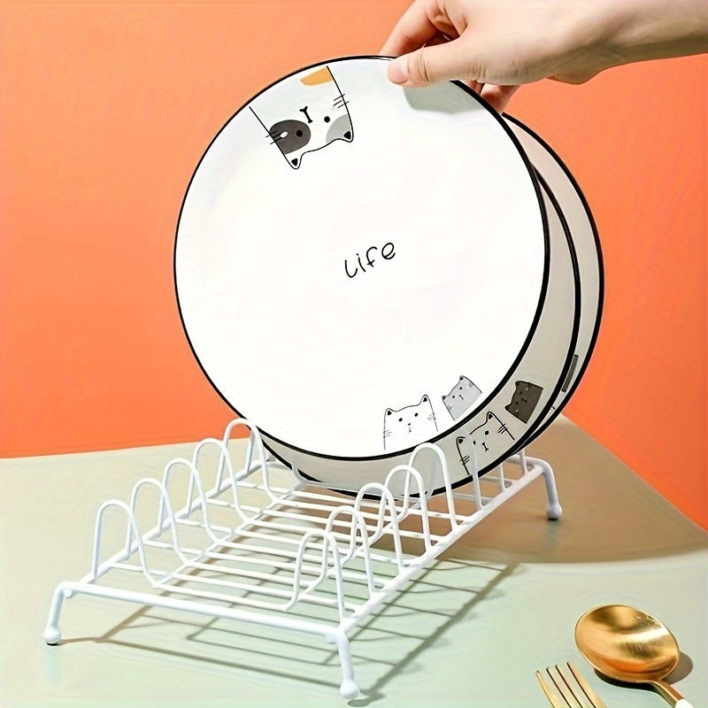 Стойка для посуды из нержавеющей стали для столешницы с большой вместимостью, компактный дизайн для организации и хранения на кухне, идеально подходит для использования на кухонной столешнице, в шкафу и на полке, необходимый кухонный аксессуар