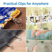 Set of 60 Stainless Steel Laundry Clothes Pegs 6cm Clothes Pins for Hanging Clothes and Files