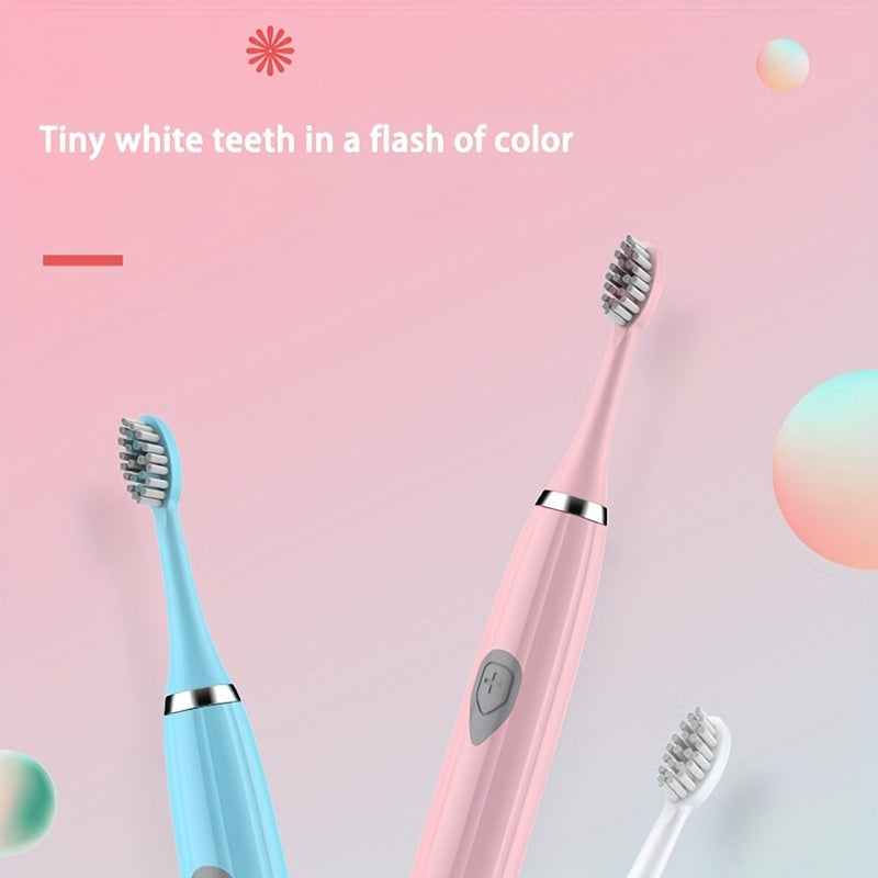 Elektr Sonic Tish tozalash cho'tkasi Portativ Qayta zaryadlanadigan Elektr Tish tozalash cho'tkasi, almashtiriladigan boshlar bilan