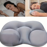 Medium Firm Polyester Neck Support Pillow for Sleeping Ergonomic Egg Shape Lightweight and Portable