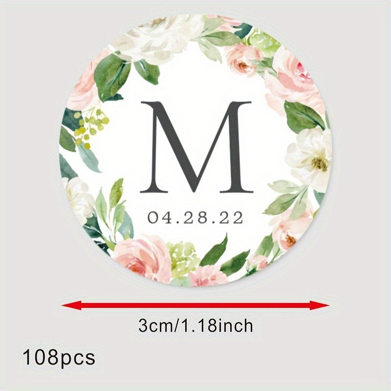 Personalized Bridal Shower Labels Custom Thank You Stickers Name and Date Recyclable Matte Finish