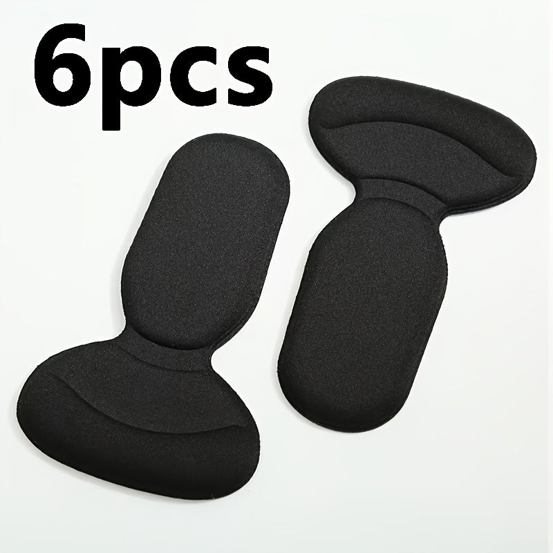 Women Heel Cushion Inserts 6 Pack Self-Adhesive Black Beige Comfort