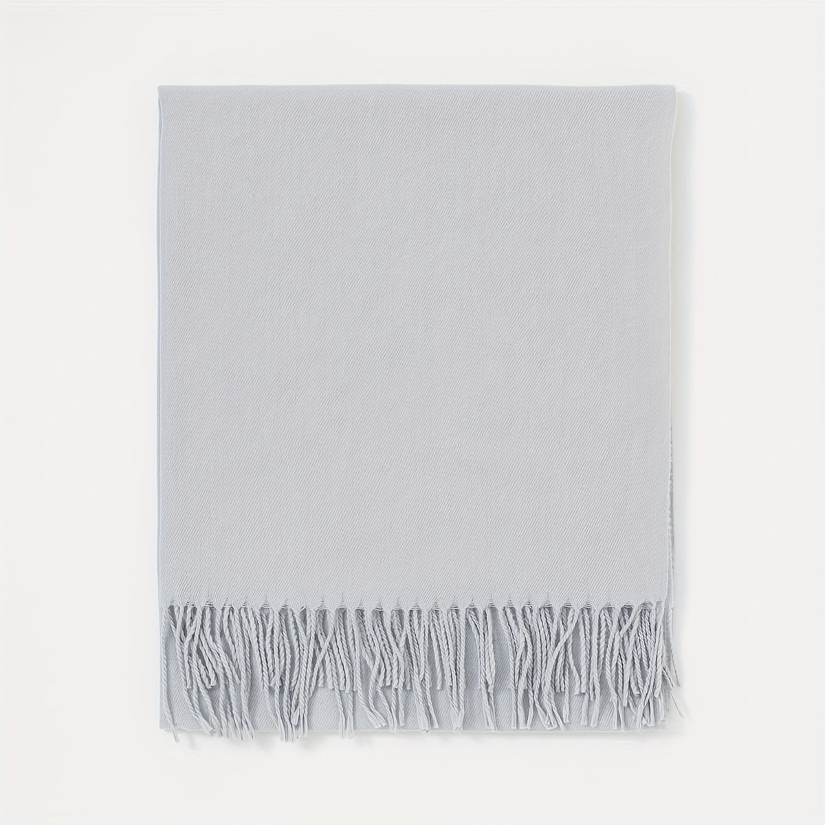 Women's Solid Color Scarf with Tassels Polyester Shawl for Casual Wear in Maroon Blue