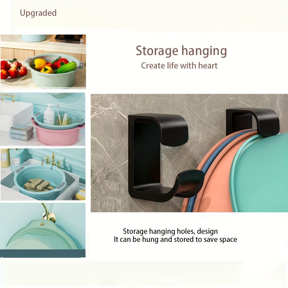 Wall Mount Plastic Hooks for Washbasin Industrial Style Bathroom Organizer