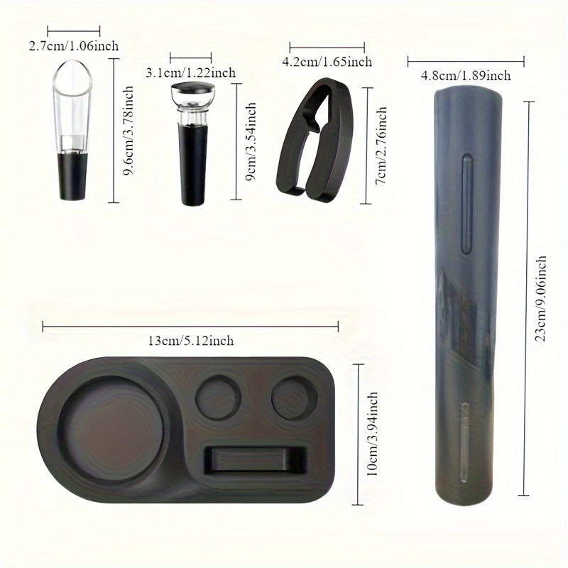 Vint uchun simsiz elektr sharob ochgich to'plami, qora, vinolar va partiyalar uchun