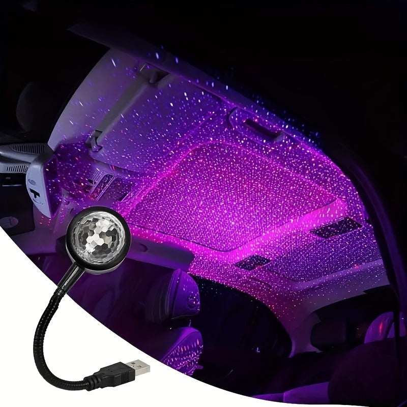 USB Car Interior LED Light Night Lamp Sound Control Color Lamp for Atmosphere Decoration