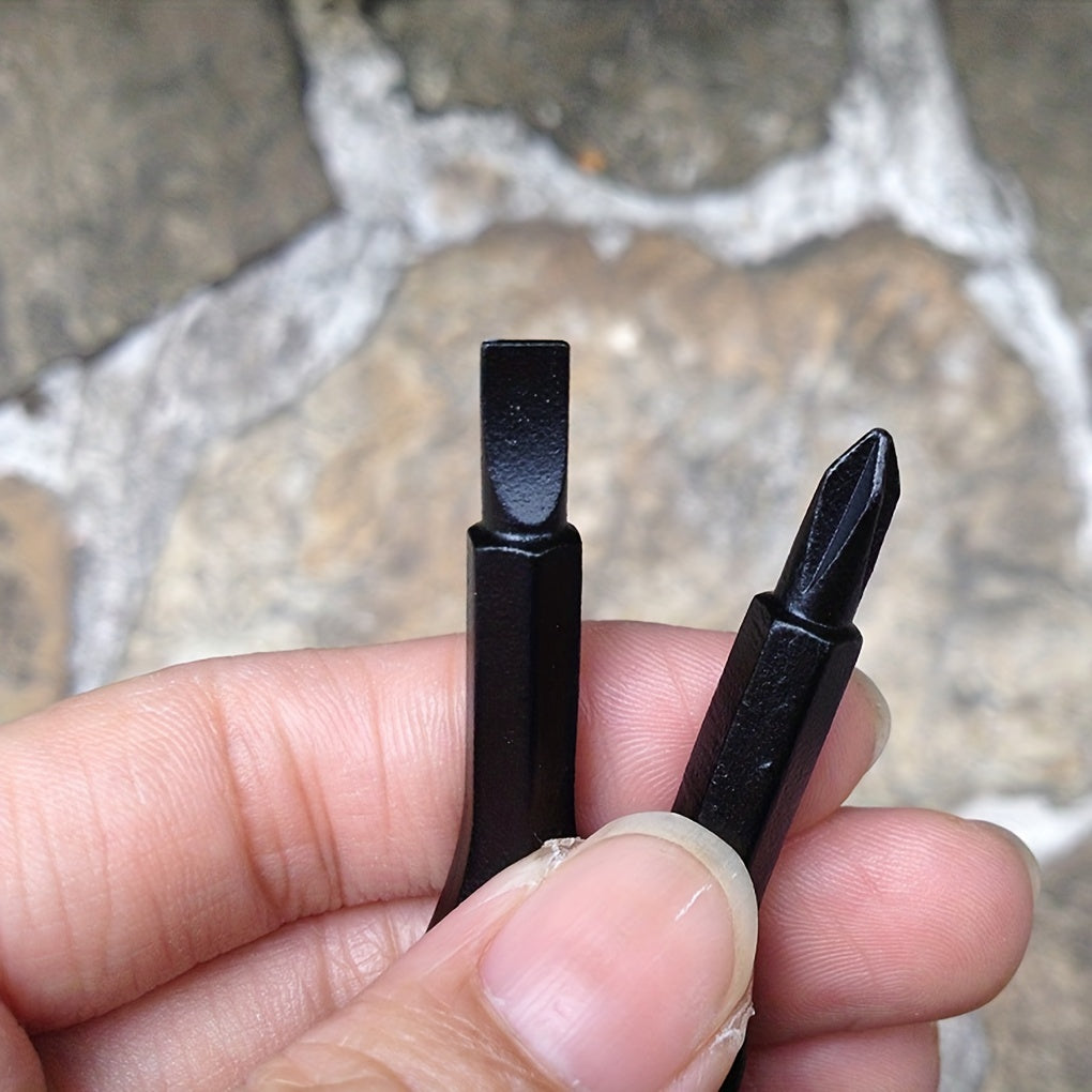 Мини-набор отверток в кармане с стальными крестовыми и плоскими головками, портативный инструмент для ремонта на ключе, для кемпинга на открытом воздухе, EDC