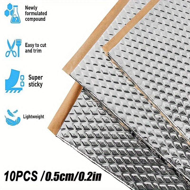10 Pieces Car Sound Insulation for Doors Noise Reduction Pack