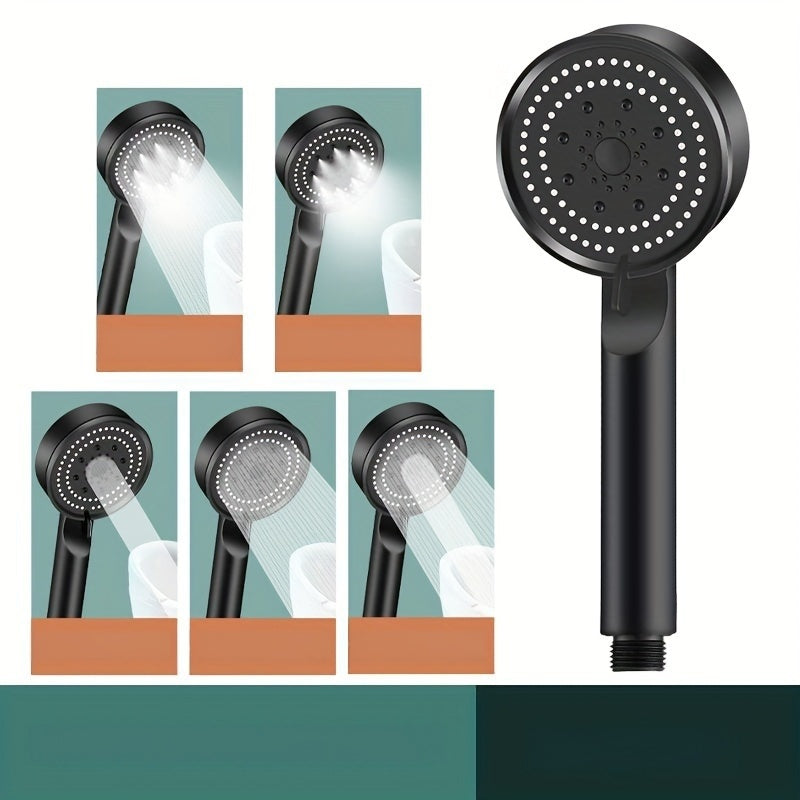 Multi-Functional ABS Handheld Shower Head with 5 Spray Modes Water-Saving