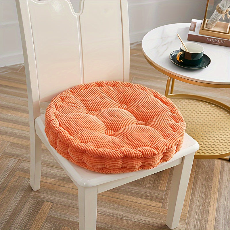 Round Dandelion Corduroy Seat Cushion for Office Bedroom Dining Chair Thick and Soft