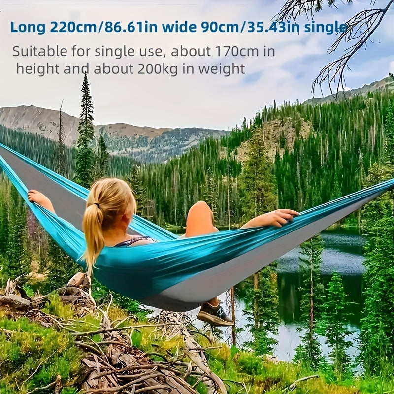 Yengil naylon parashyut matosidan tayyorlangan bitta kamping g'ildiragi, ochiq havoda sarguzashtlar va plyaj sayohatlari uchun mukammal, 199.58 KG gacha yuk ko'taradi.