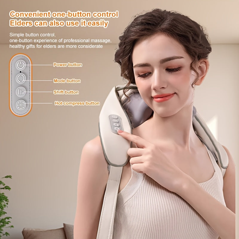 Rechargeable Heat Massager for Neck Back Waist with Lithium Battery