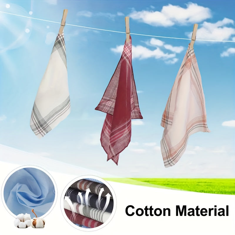 Moda va uslub uchun 6 ta erkaklar paxtali tekislikdagi sharfchalardan iborat to'plam