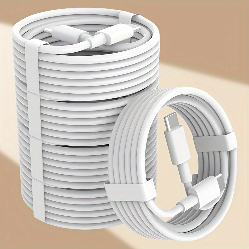 5 Pack USB-C Fast Charging Cables for Apple Devices Data Sync Compatible