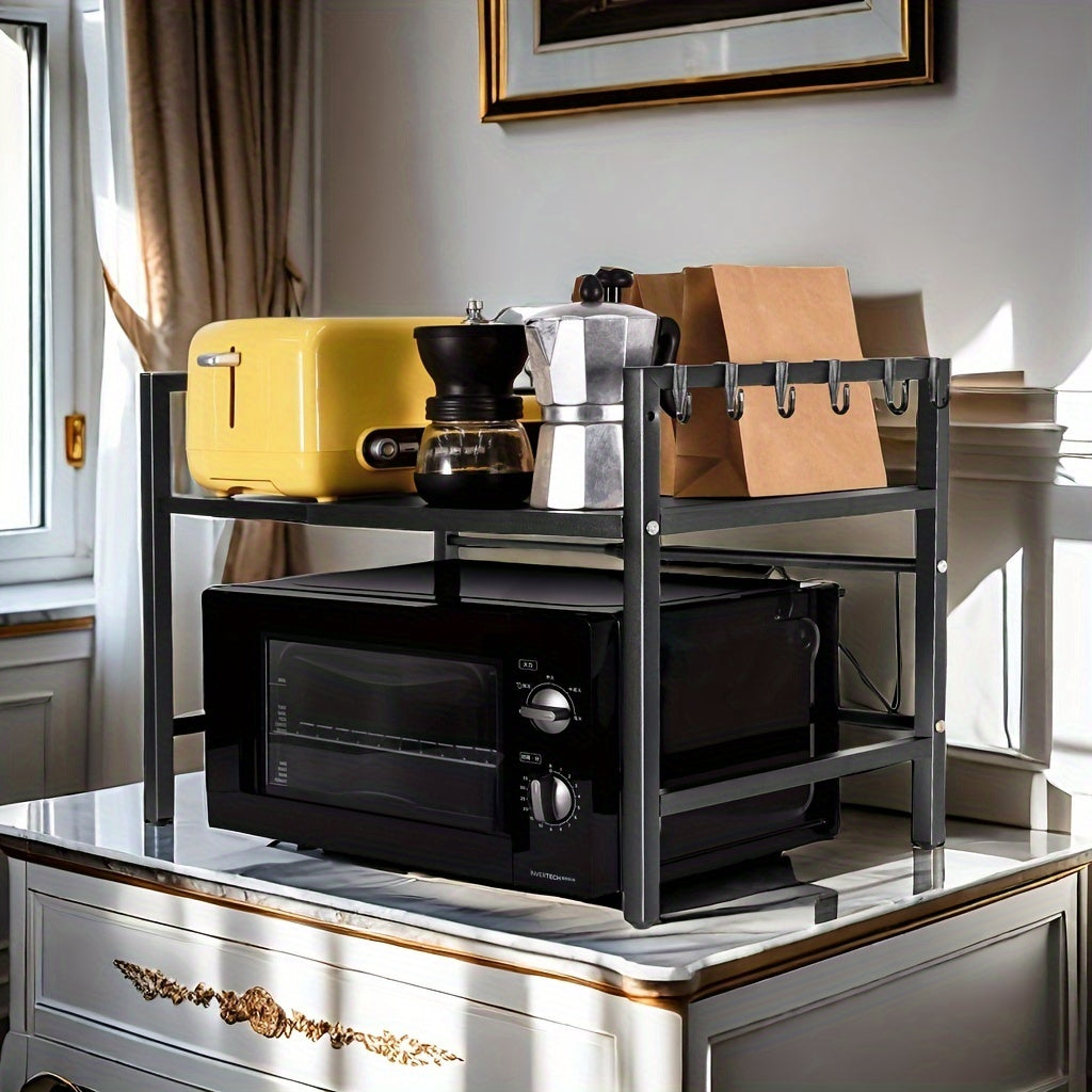 Sozlanadigan karbon po'latdan yasalgan oshxona saqlash qafasi, quloqlar va oqizish plastinkasi bilan