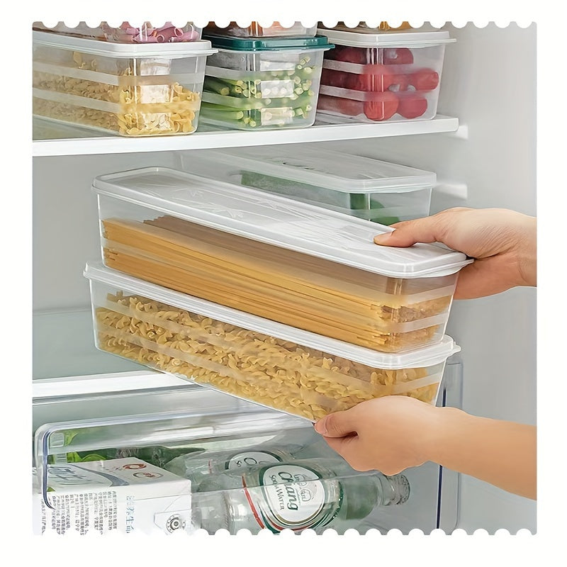 2-Piece Plastic Food Storage Containers with Flip Top Lids for Refrigerator Organization