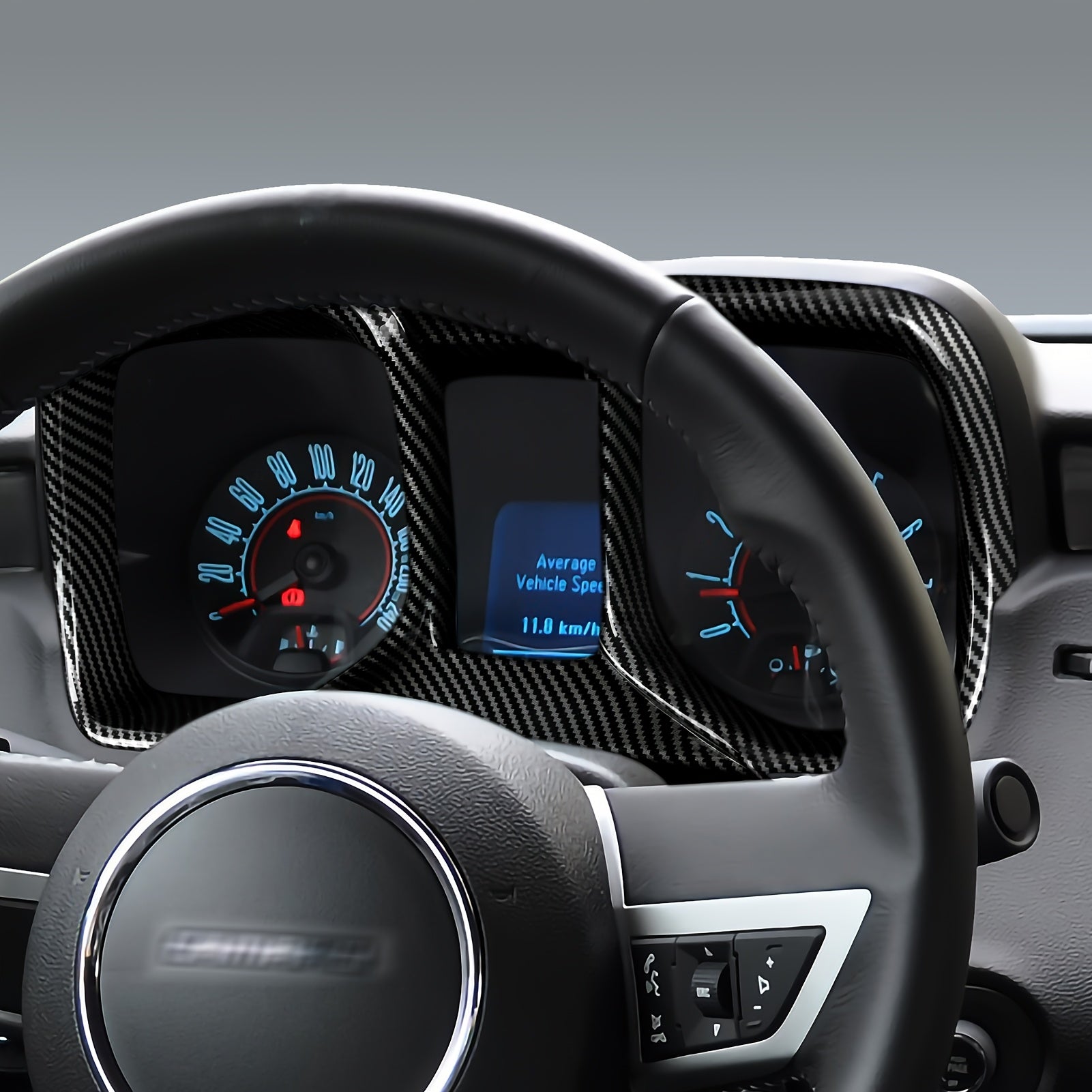 Car Dashboard Instrument Panel Cover ABS Carbon Fiber Trim Sticker for Camaro 2010-2015