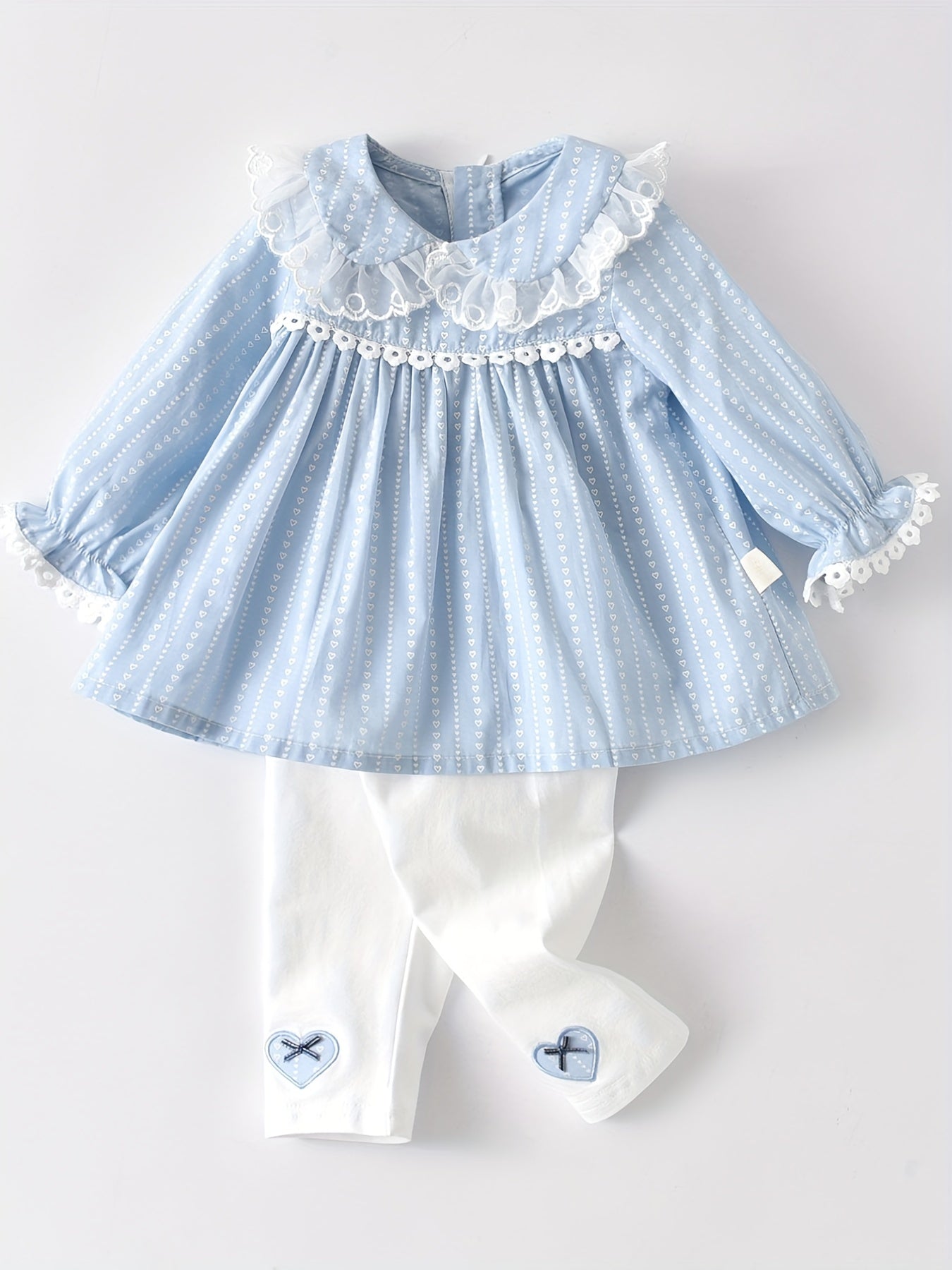 Детский костюм для девочек из двух частей из хлопка в западном стиле, для осени и весны