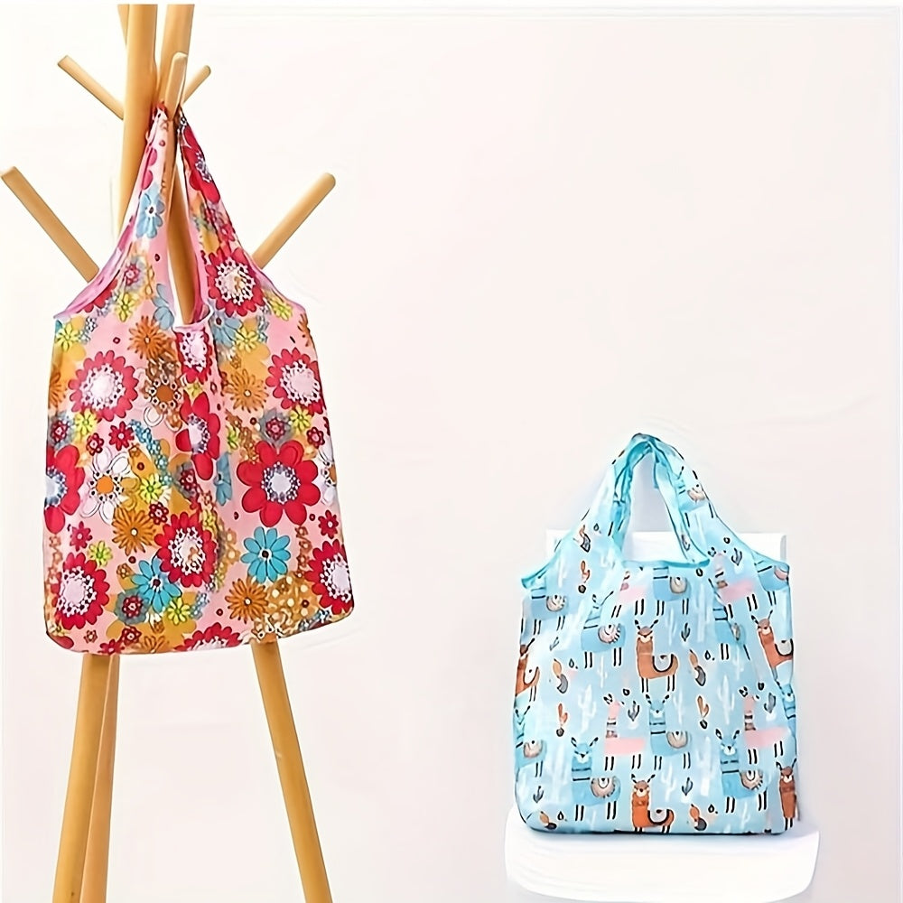 Katta sig'imli to'rtburchakli polyester xarid sumkasi, tutqichlari bilan egiluvchan oziq-ovqat sumkasi, suv o'tkazmaydigan va yuviladigan, sayohat, piknik, lager va ochiq havoda yuklash uchun mukammal.