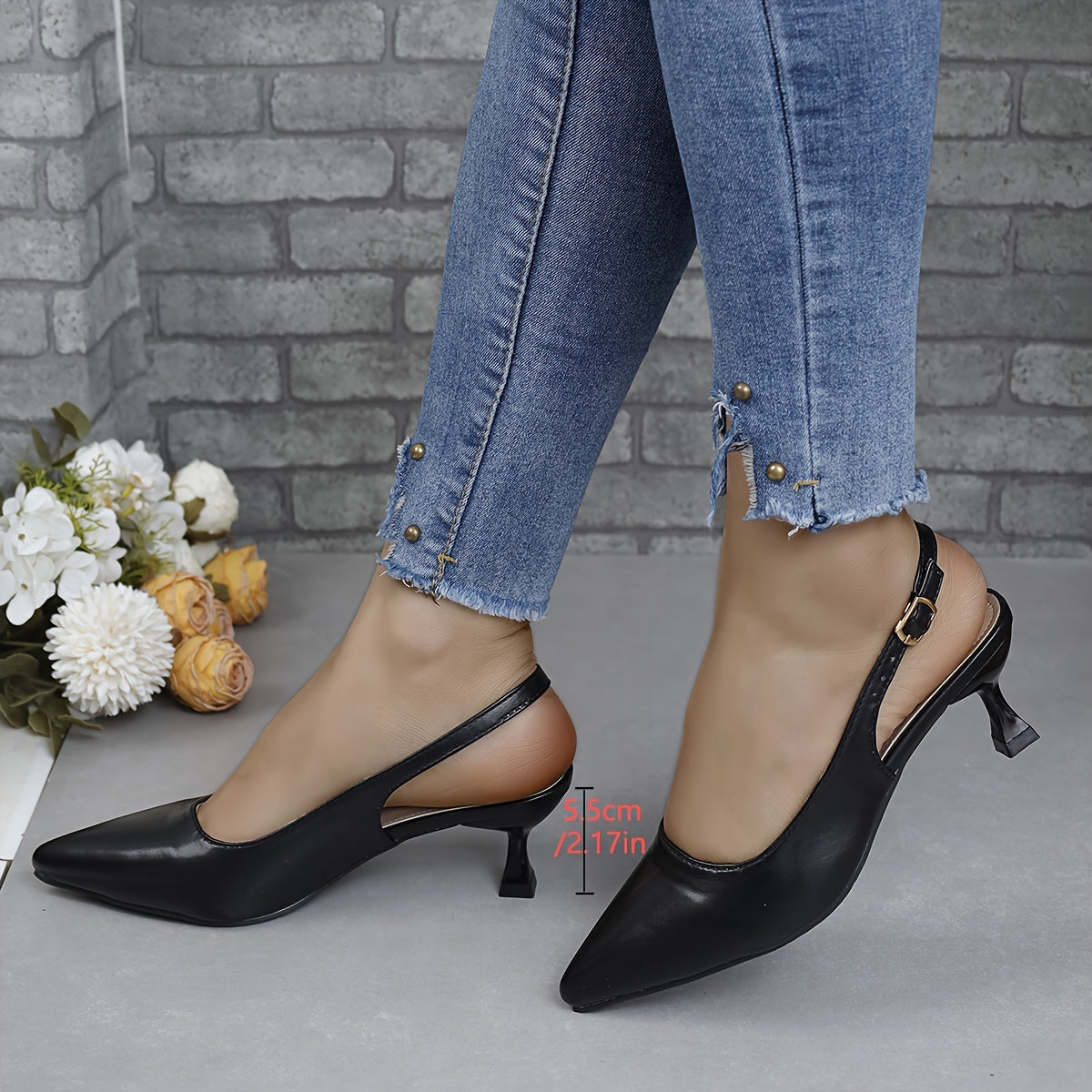 Women's Pointed Toe Pumps - Microfiber Cover High Heel Casual Shoes
