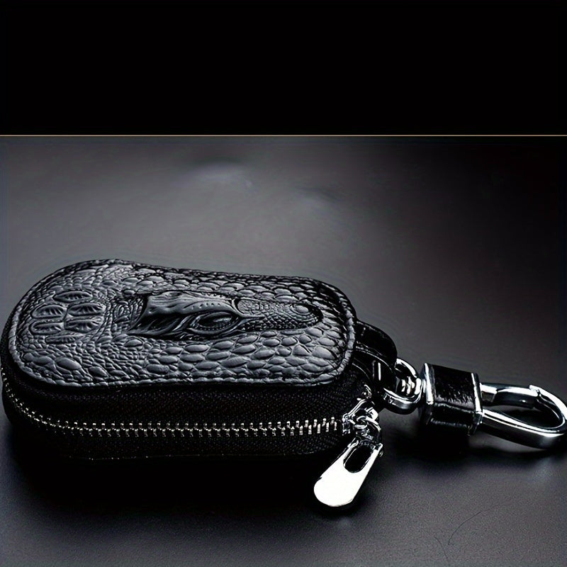 Мужской кожаный брелок с узором крокодила для мужчин и женщин