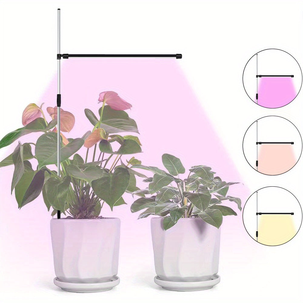 Luz de crecimiento LED para plantas de interior Espectro completo Rojo Azul Regulable USB Temporizador