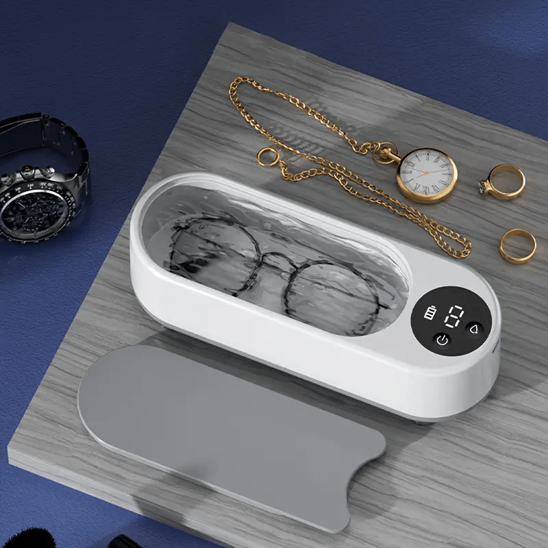 Portable Sonic Glasses and Jewelry Cleaner USB Rechargeable Deep Cleaning for Watches and More