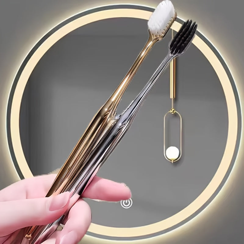 Luxury Soft Bristle Toothbrush Set for Adults with Sensitive Gums and Deep Cleaning